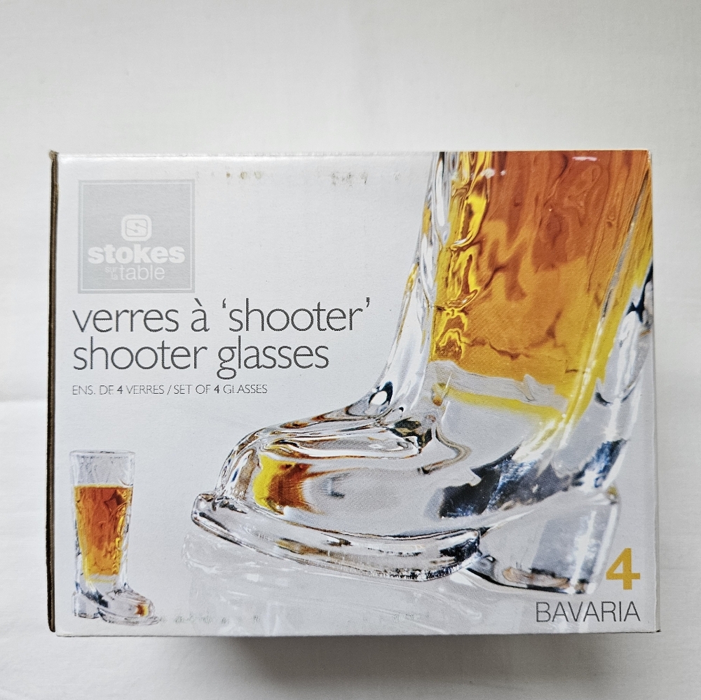 Bavaria Shooter Glasses, set of 4 glasses in original packaging